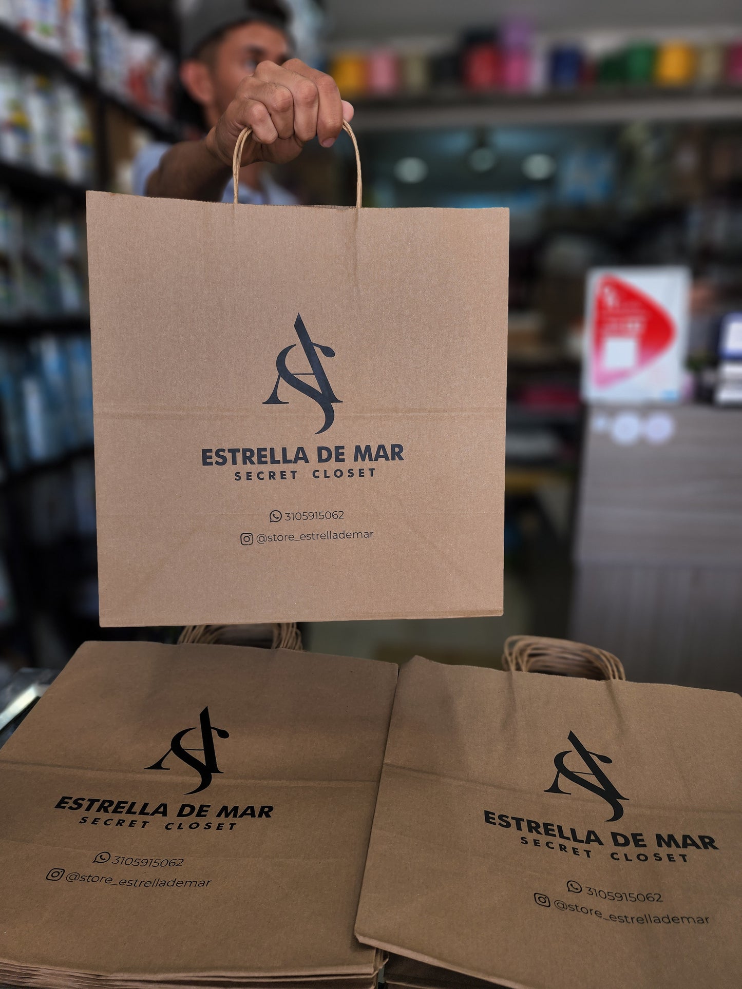 Bolsas de Papel Lisas Sin logo
