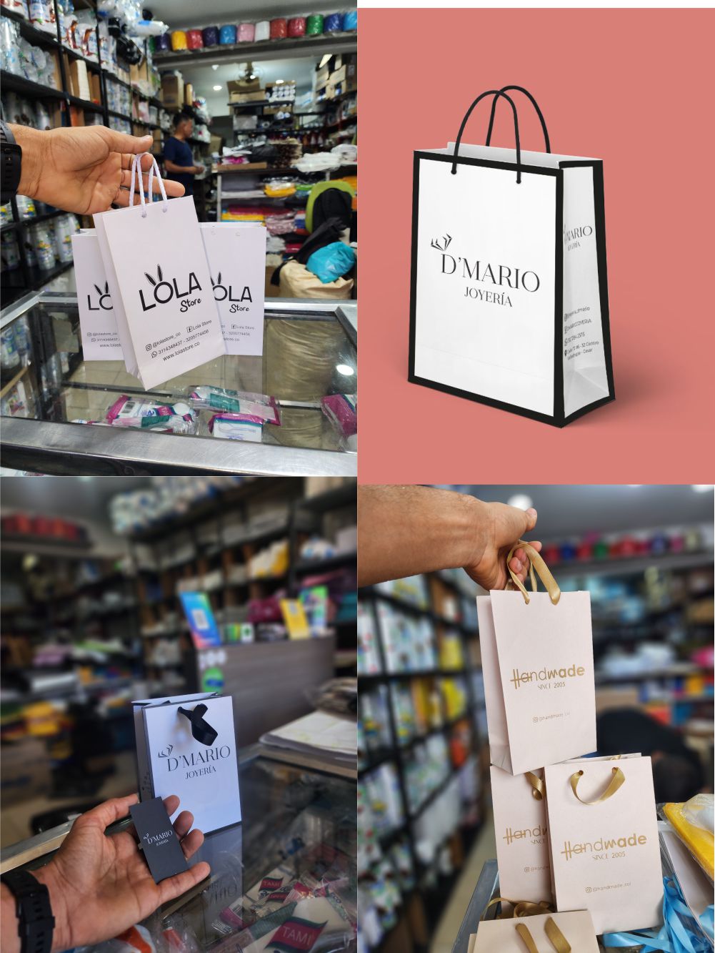 Bolsas Boutique Premium personalizadas Tamaño #5 12x20x5.5 cm