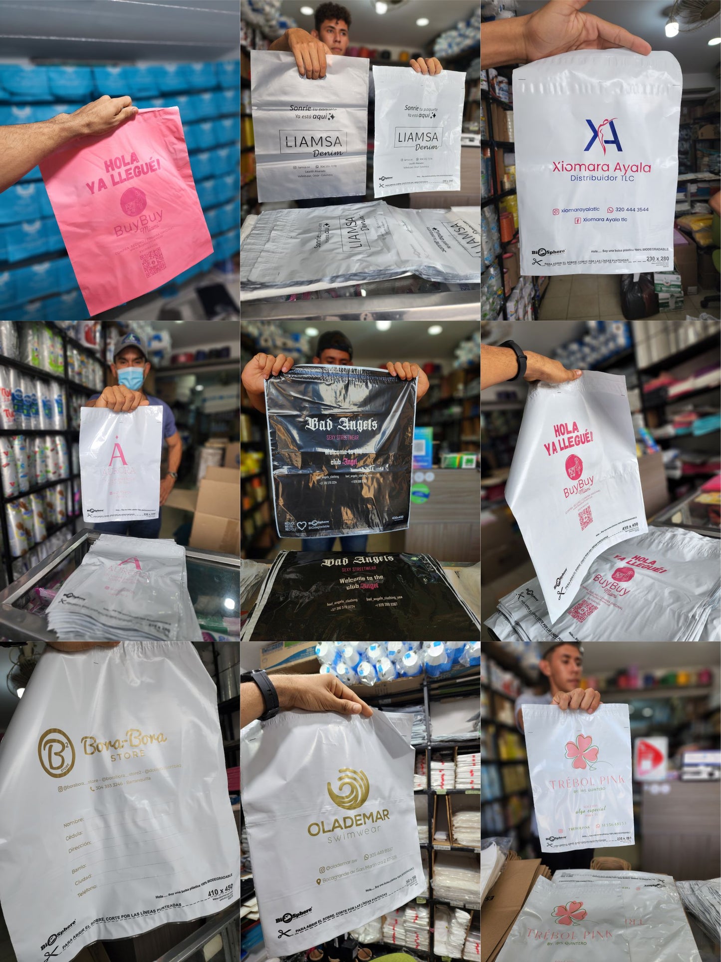 Bolsas de Seguridad personalizadas con Servicio de estampado.