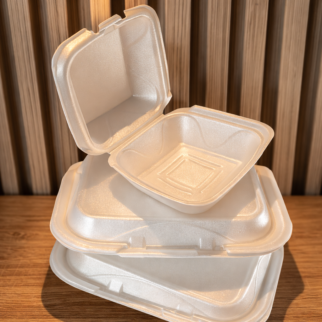 Portacomidas Platos desechables con tapa de icopor