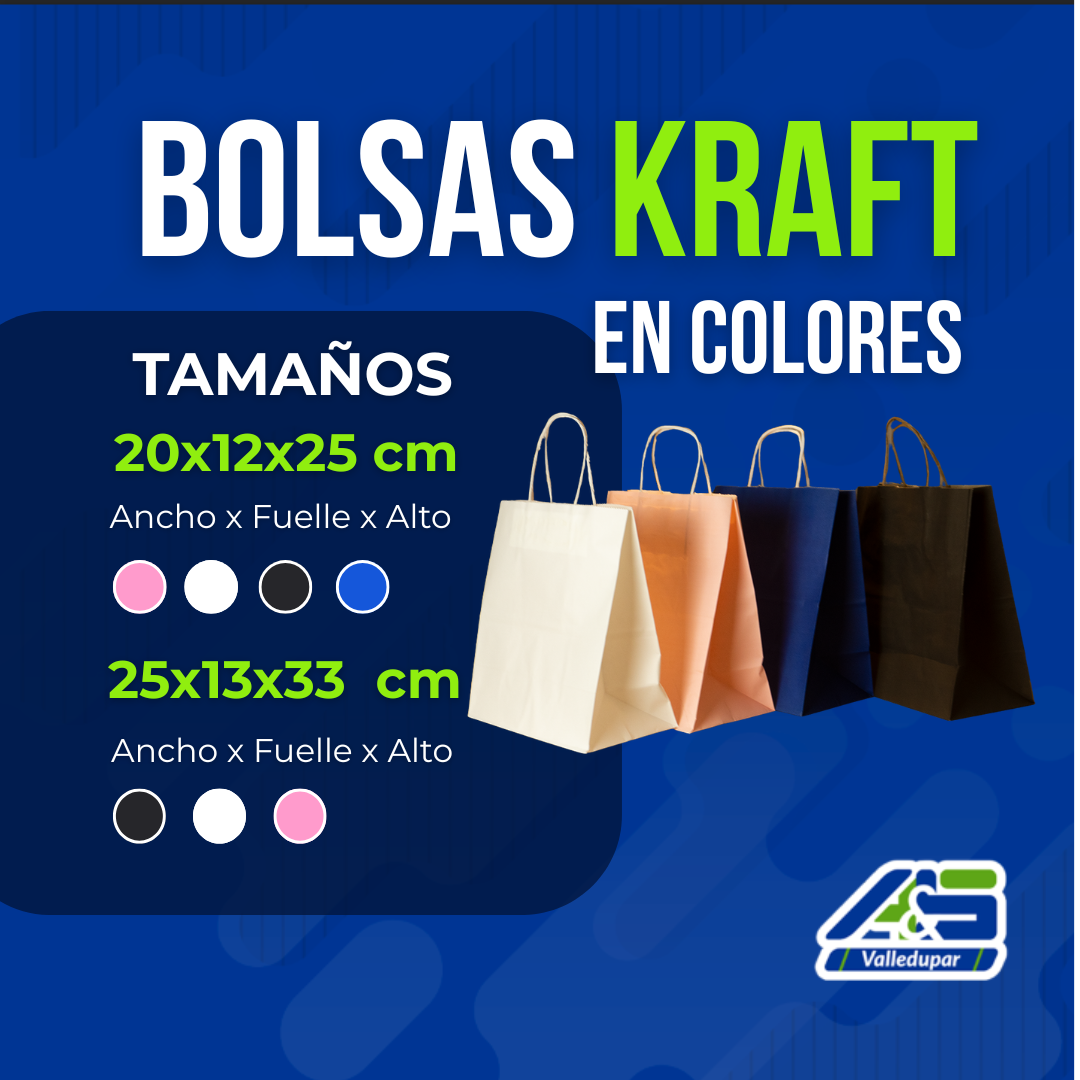 Bolsas de Papel Lisas Sin logo