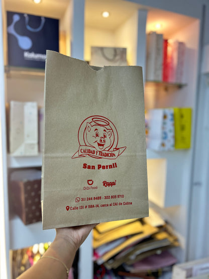 Bolsas kraft personalizadas para restaurantes