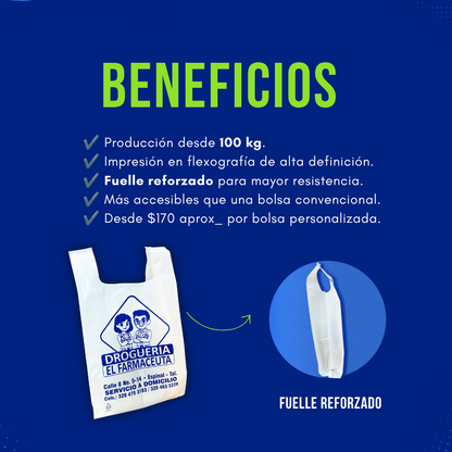 Bolsas plásticas de manigueta