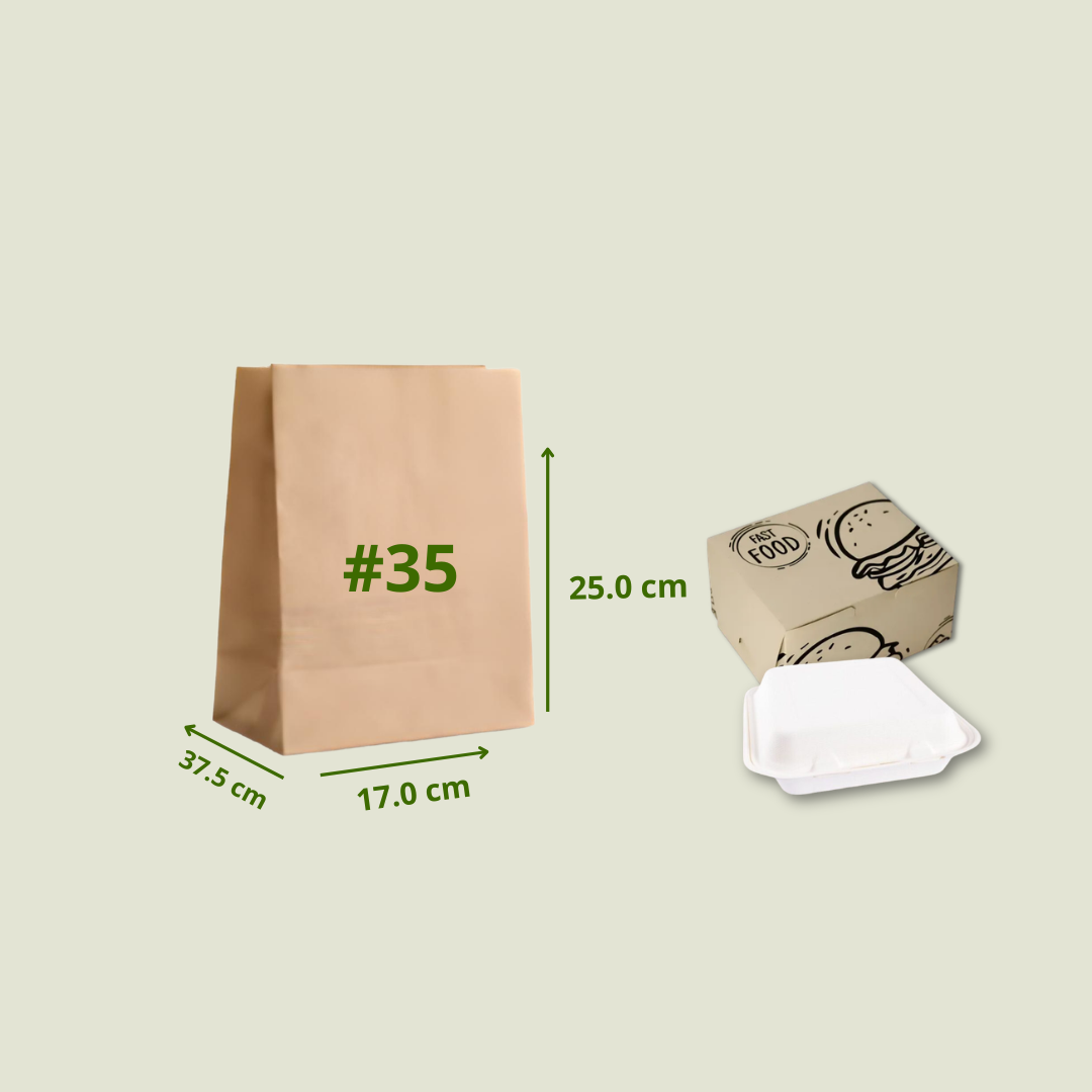 Bolsas kraft personalizadas para restaurantes