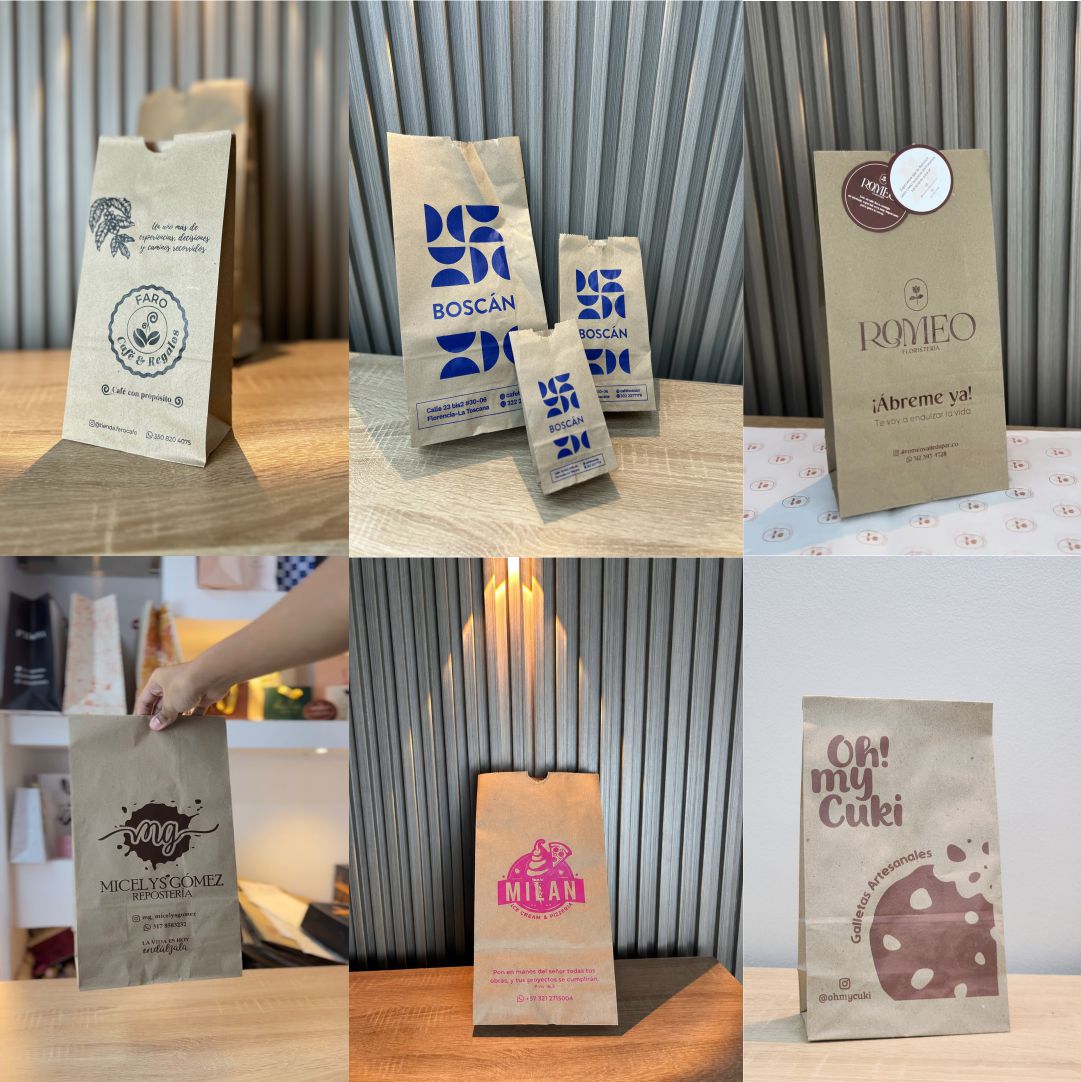 Bolsas para Restaurantes de Papel Personalizadas