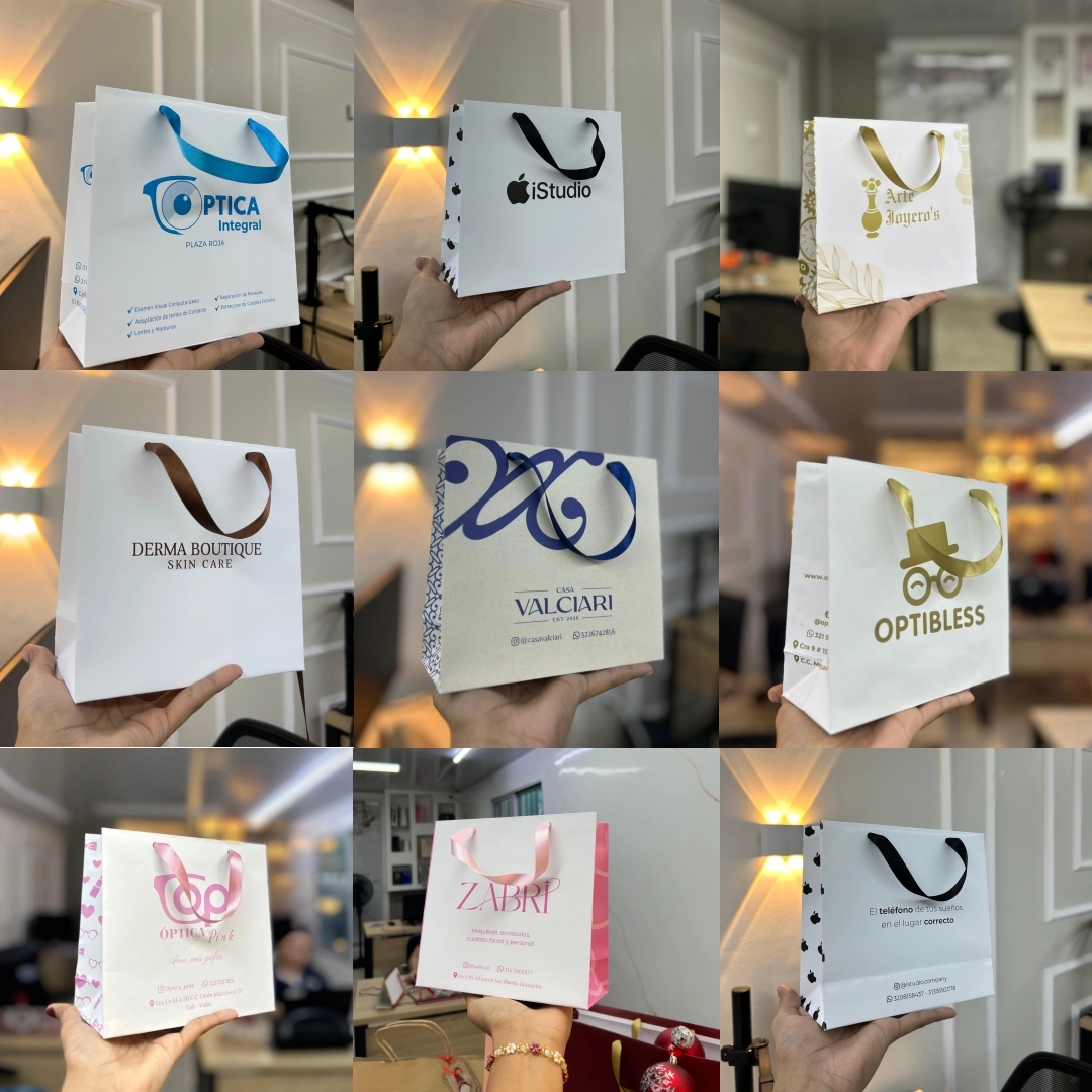 Bolsas Boutique Premium personalizadas Tamaño #3 17x17x8 cm