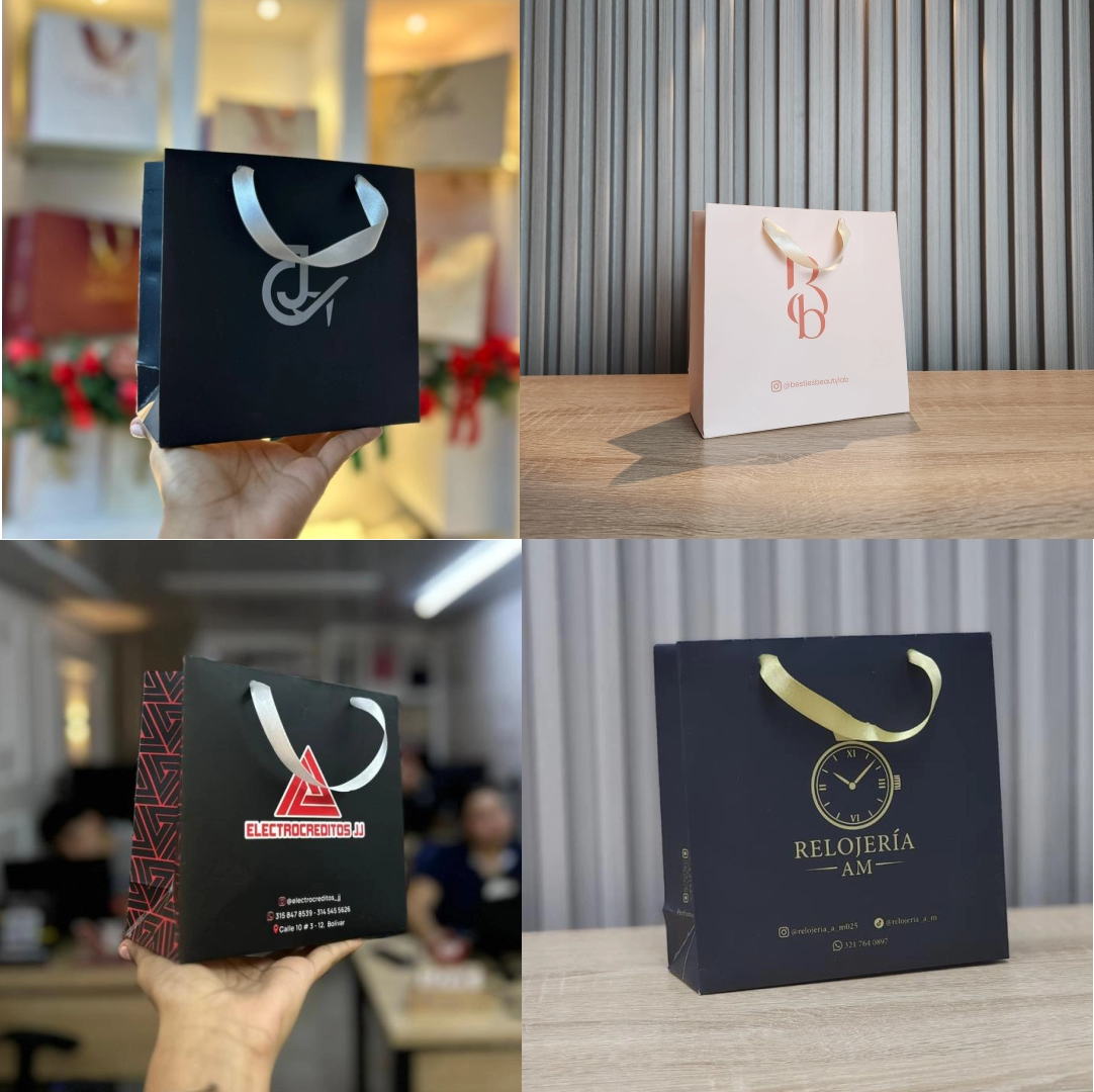 Bolsas Boutique Premium personalizadas Tamaño #3 17x17x8 cm