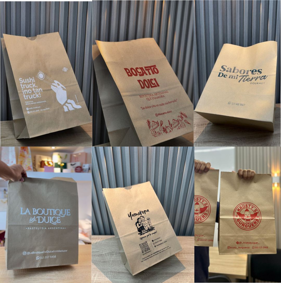Bolsas para Restaurantes de Papel Personalizadas