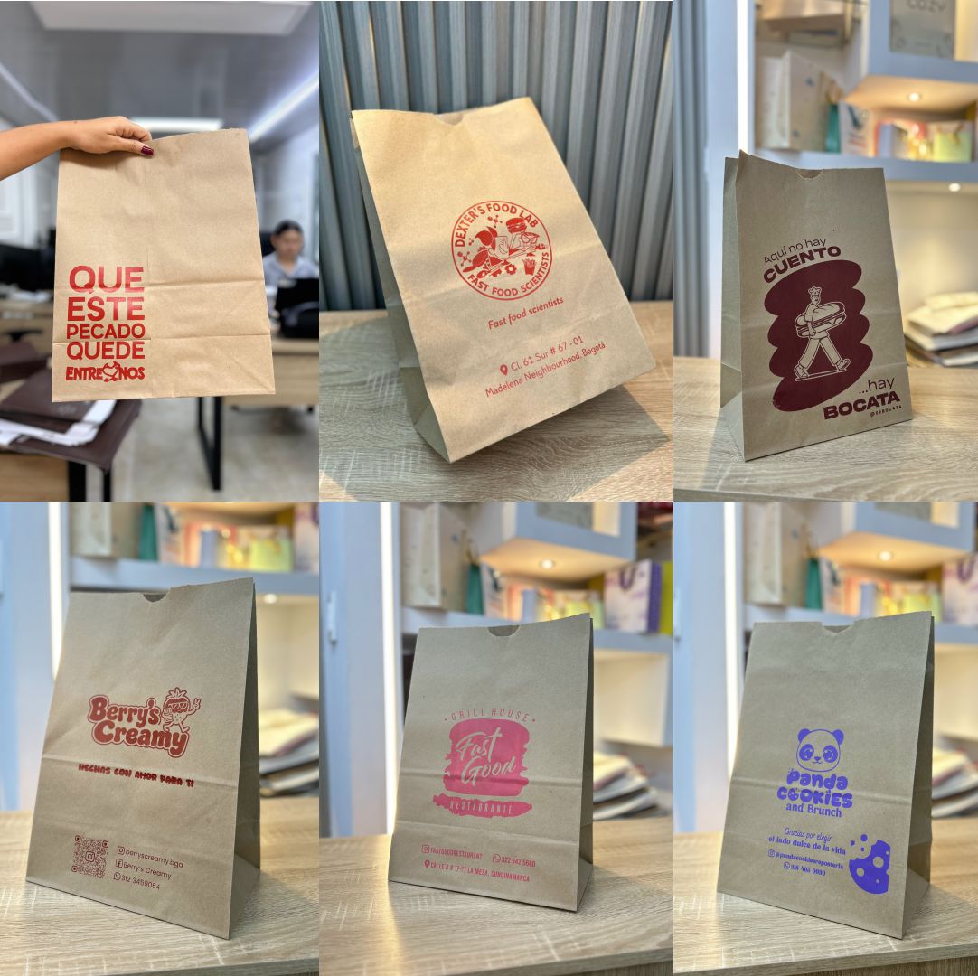Bolsas para Restaurantes de Papel Personalizadas