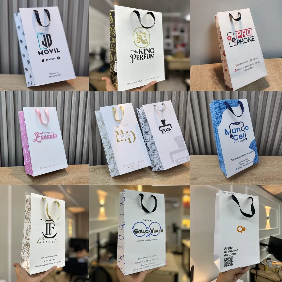 Bolsas Boutique Premium personalizadas Tamaño #4 16x27x8 cm