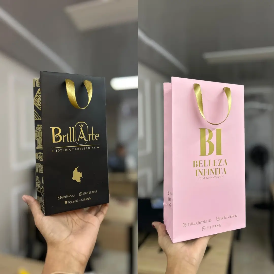 Bolsas Boutique Premium personalizadas Tamaño #4 16x27x8 cm