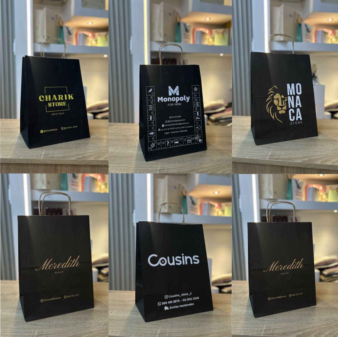 Bolsas Kraft personalizadas con Servicio de estampado.