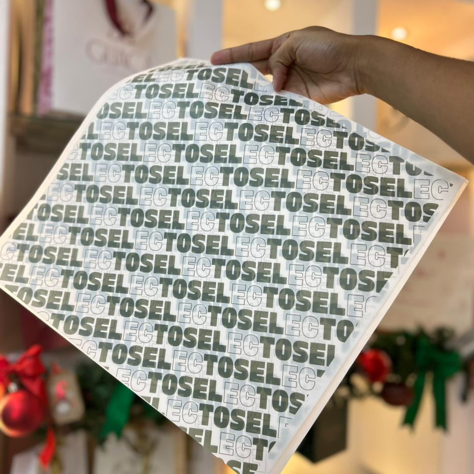 Papel antigrasa Personalizado -  parafinado para Comidas  33X35 CM