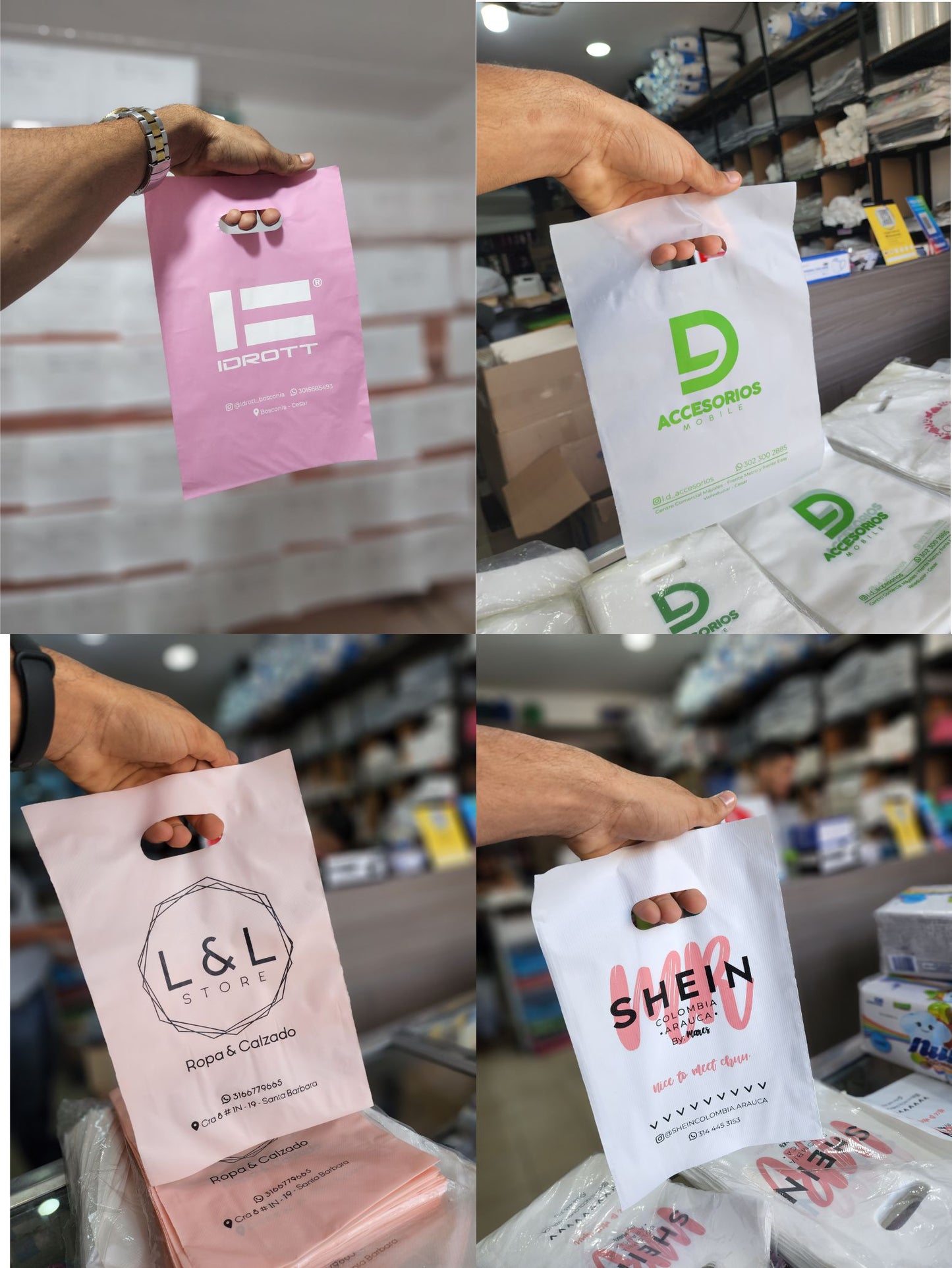 Bolsas Plásticas personalizadas con Servicio de estampado.