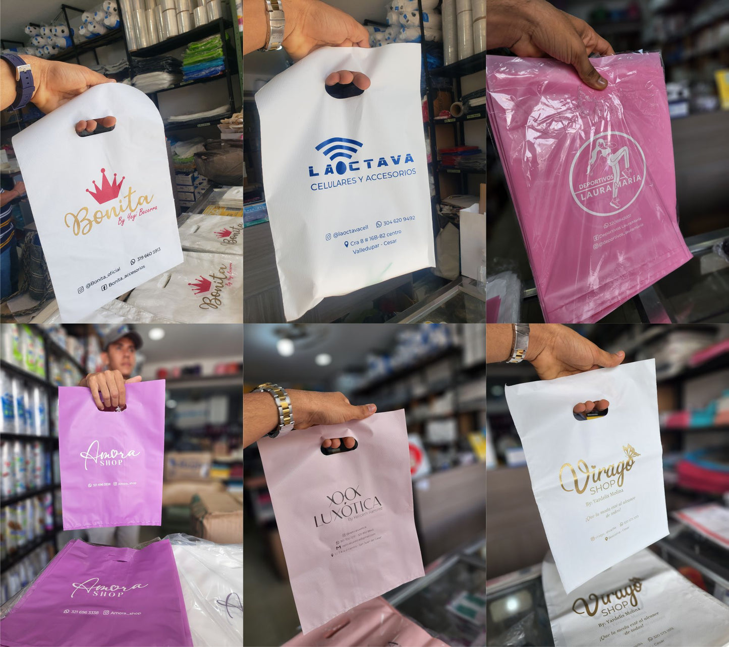 Bolsas Plásticas personalizadas con Servicio de estampado.