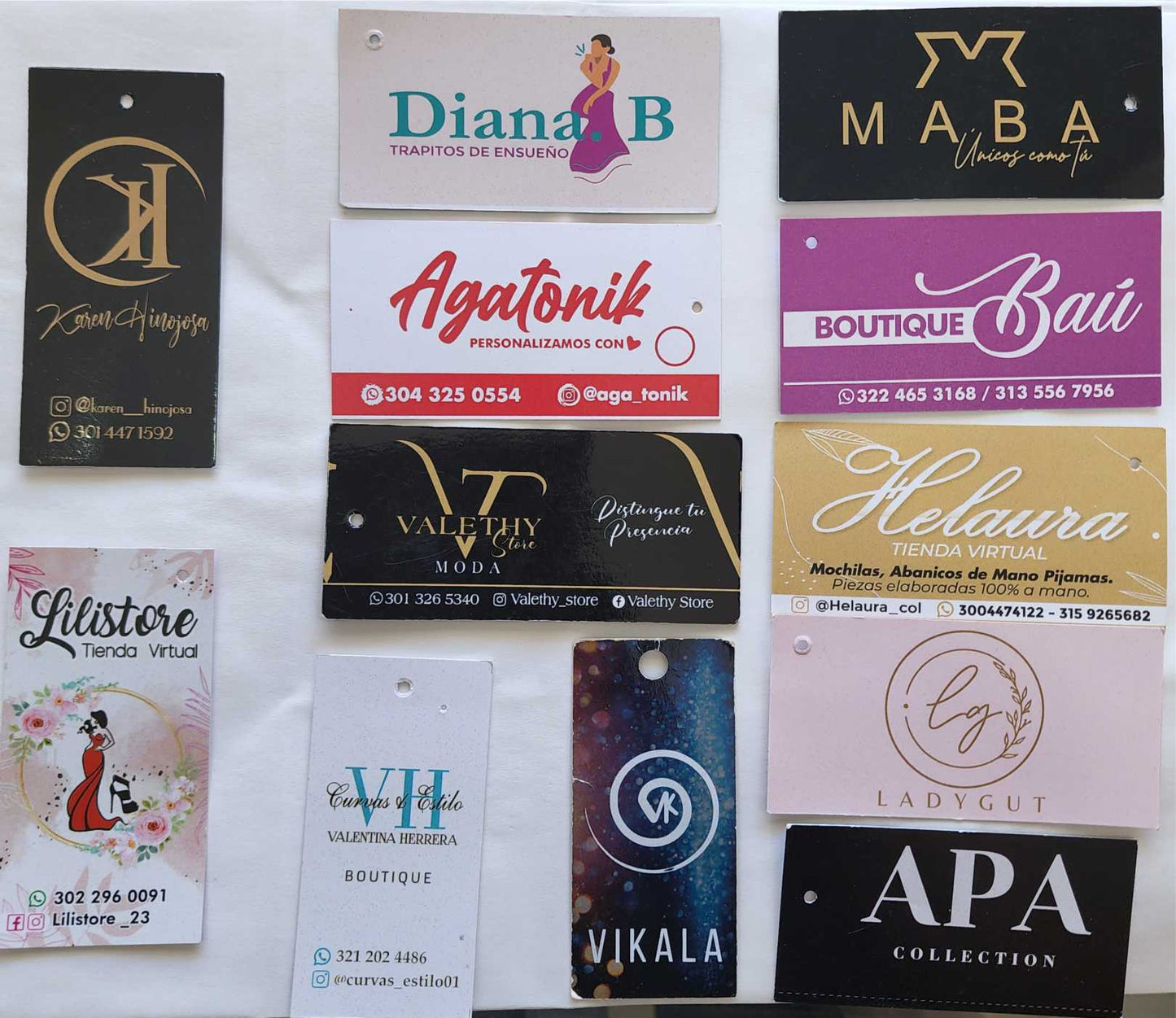 Etiquetas Comercial 4×8 cm Full color